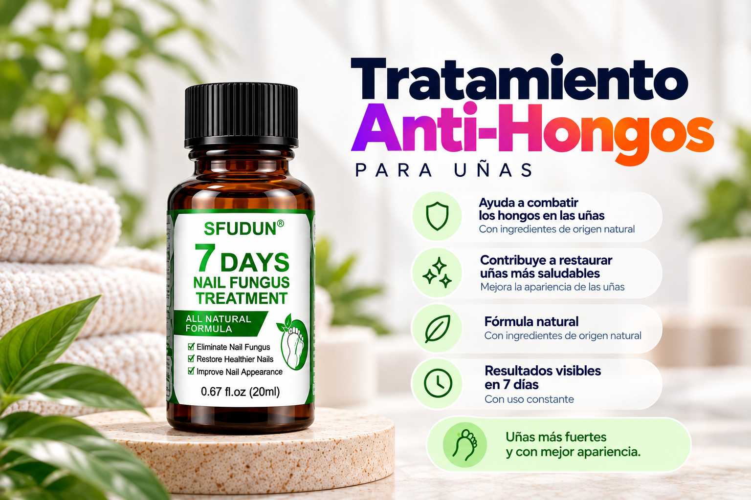 Líquido antifúngico SEFUDUN 7 Days Nail Fungus Treatment