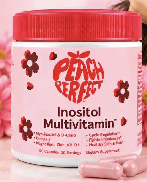 Frasco Peach Perfect Inositol Multivitamin
