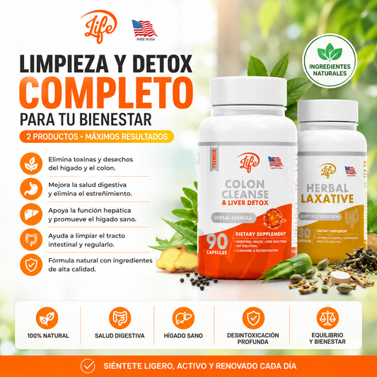 Detox Digestive Colon Cleanse + Herbal Laxative | Limpieza Intestinal y Digestiva Natural 🌿
