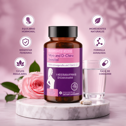 Myo & D-Chiro Inositol con Ashwagandha y Vitamina D | Bienestar Femenino 🌸
